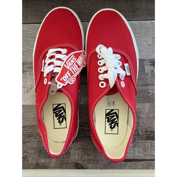 Vans Authentic True Red White Mens Original Classic Canvas Sneakers US Men 6.5 main image 8